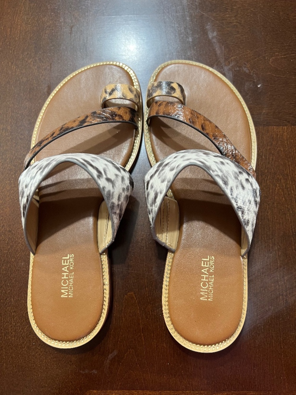 MICHAEL Michael Kors Brown Leather Sandals